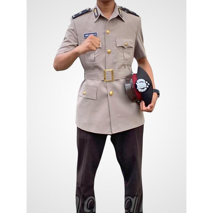 READY STOCK SERAGAM PDU 4 POLRI DAN POLWAN KANCING GOLD PDU POLRI