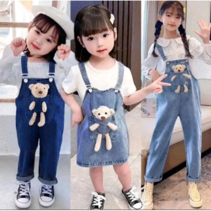 Overall Bear Anak - Jumpsuit Wearpack Celana dan Rok
