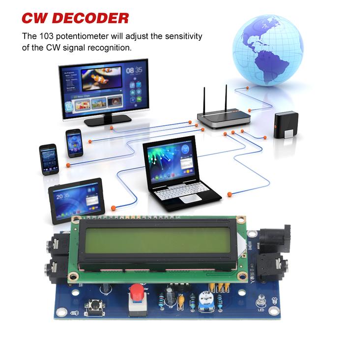 CW Decoder KKmoon Ham Radio CW Decoder Morse Code Reader Morse Code