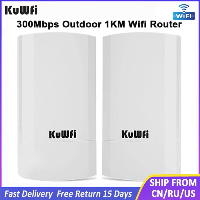KuWfi Outdoor Wifi Bridge Router 1KM 300Mbps Wireless Router