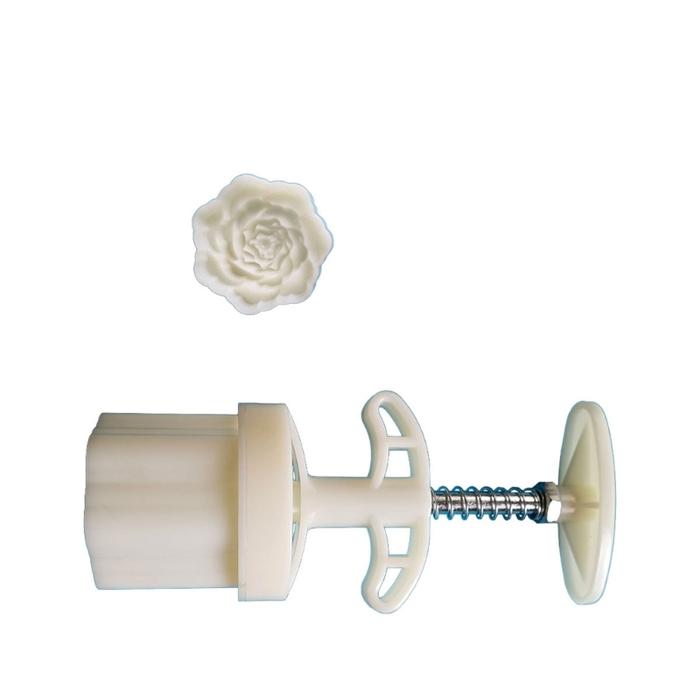 Plastic Mooncake Stamps Flower Shaped Mooncake Mold Festival Hand
