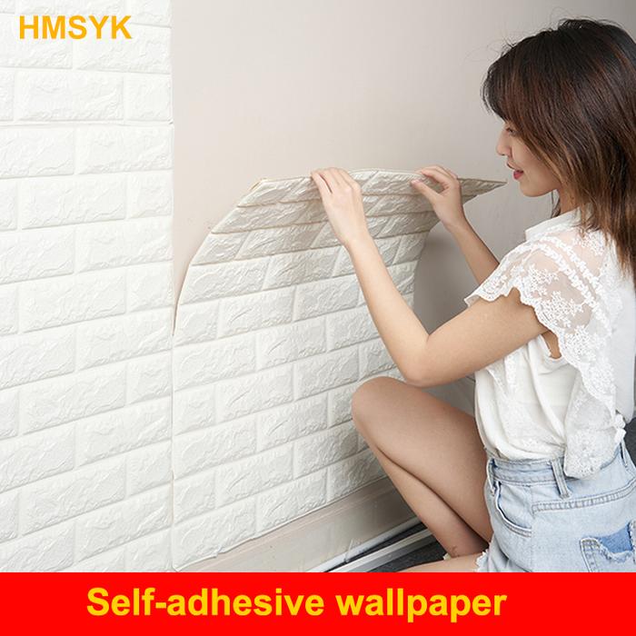 Self adhesive Waterproof TV Background Brick Wallpapers 3D Wall