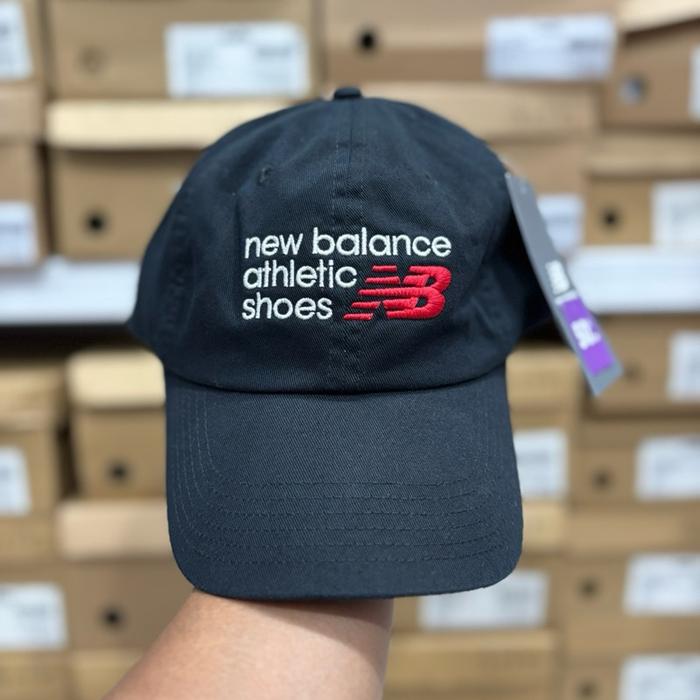 TOPI NEW BALANCE NEW 6 PANEL ATHLETIC BLACK LAH43016 ORIGINAL CAP