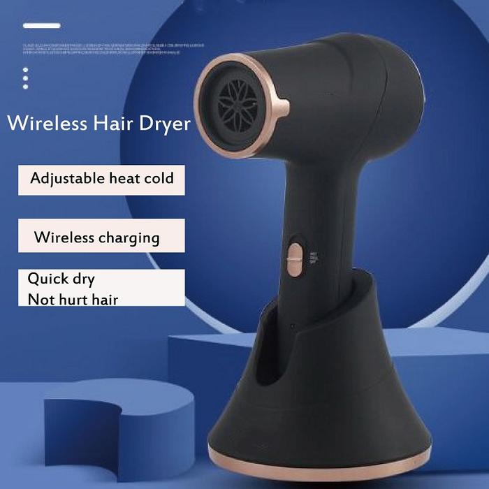 Rechargeable Hair Dryer Wireless Portable Strong Power Barber Salon