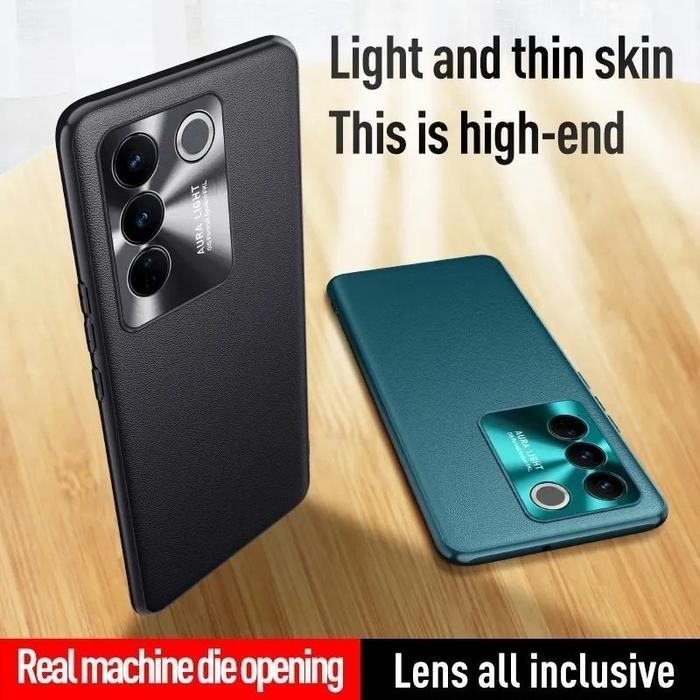 Case Vivo V29 5G 2023 / V27E 5G/ Vivo V27/ Vivo V27 Pro Premium Color Leather Vegan Cover Case Good