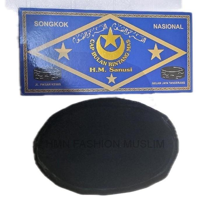 Peci Songkok H.M. Sanusi Cap BB Bulan Bintang Mas Biru (Premium) ORI Khas Santri Banten - Murah Terj