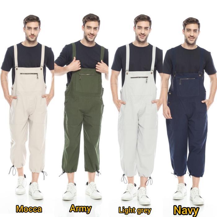 Terbaru Baju Overall Pria Dewasa Army Polos Kanvas Original