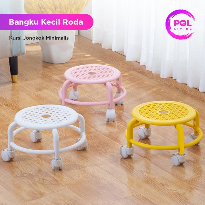 [POL] COD Kursi Mini Katrol Rotan Dengan Roda | Kursi Stool Anak | Kursi Sofa Mini | Mini Stool