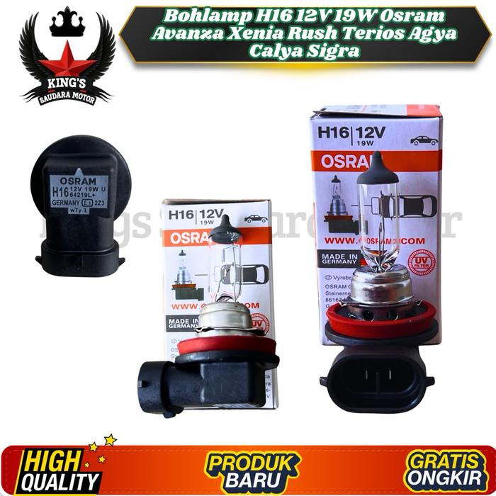 TERBARU!!! Bohlamp H16 OSRAM Avanza Xenia Rush Terios Agya Calya Sigra