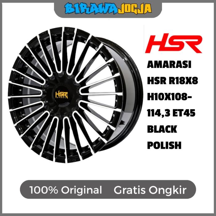 pelek jaecoo j5 chery tiggo 8 omoda e5 ring 18 original hsr amarasi pcd 5x108 warna hitam polish