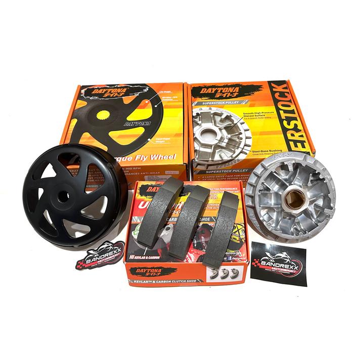 Paket CVT Upgrade Pulley Daytona+Mangkok+Kampas Ganda Daytona For PCX 160-ADV 160-Vario 160
