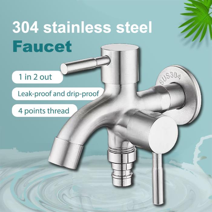 304 Kran Cabang Shower Kran Cabang Stainless Steel Keran Air Shower - Best Quality Besi Tanpa Beku