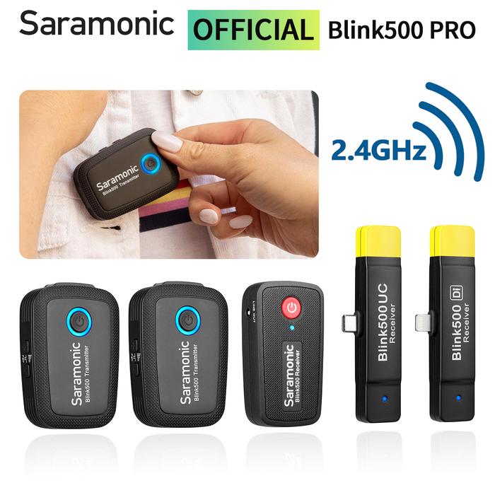 Saramonic Blink500 Condenser Wireless Lavalier Lapel Microphone for