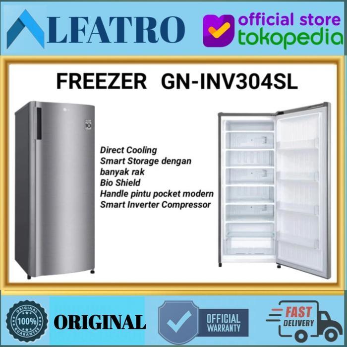 O!!! Kulkas Freezer Lg Gninv304Bk Inverter Gn-Inv304Bk