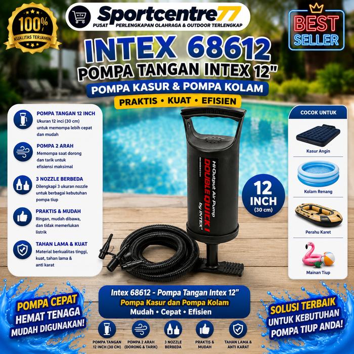 Intex 68612 - pompa tangan intex 12" - pompa kasur dan pompa kolam