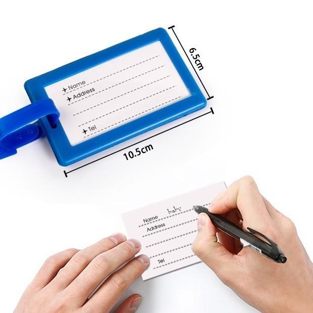 MM - Name Tag Gantungan Koper Motif Lucu Bahan Silikon Luggage Tag Cartoon ID Address Travel Penanda