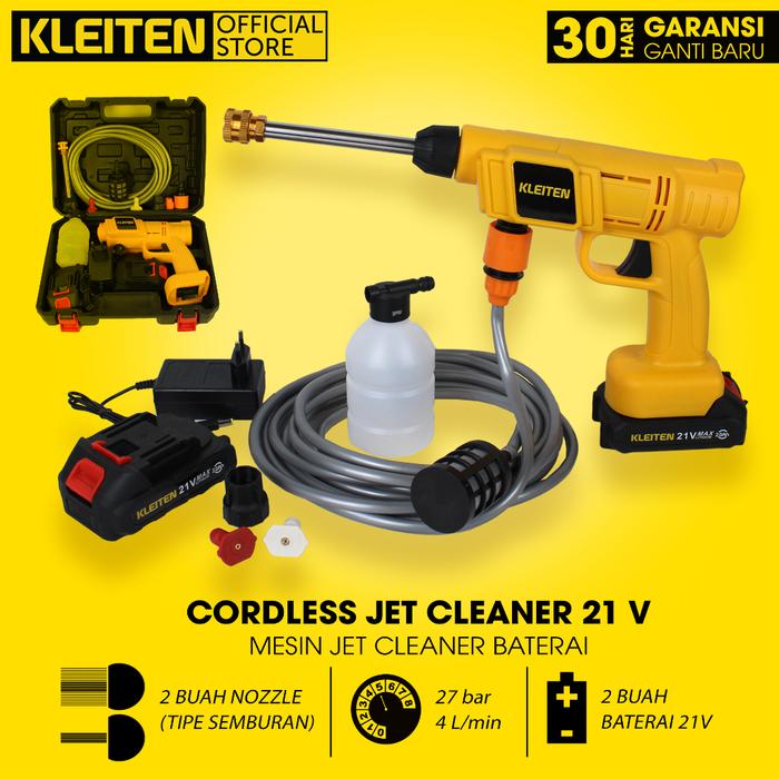 Jet Cleaner Baterai Alat Cuci Motor Cuci Mobil 2 Baterai Steam Cordless Jet Cleaner Mesin Cuci AC Mo
