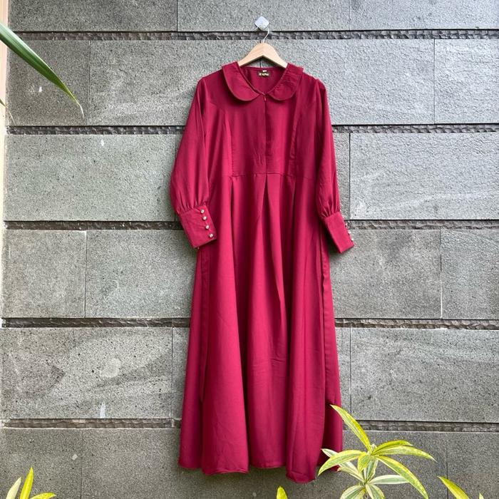 Afia Dress Gamis Wollycrepe Gamis Syari Murah Cantik Gamis Ayfira Cocok Dipakai Setiap Saat Muslim W