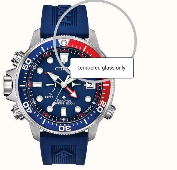 nnn tempered glass untuk CITIZEN PROMASTER AQUALAND BN2038-01L BN2038 BN 2038 01L anti gores jam tan