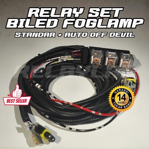 TERBARU!!! Relay Set Lampu BILED Foglamp Mobil – Soket H11 HB3 | Auto Off Devil Eye | Trigger Univer