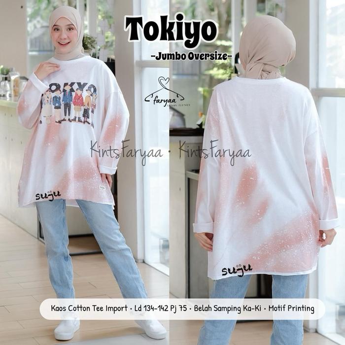 TOKIYO Jumbo Oversize LD 130-140cm Pb 75cm / Atasan Wanita / Kaos Wanita / Kaos Jumbo / Kaos Oversiz