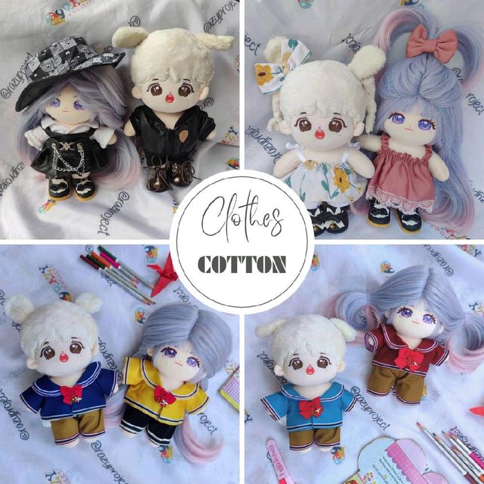 [Clothes] Kpop Oppa Plush Boneka 20 cm Pakaian Seifuku Dress BTS Exo NCT Jeno Korea Kado Hadiah Main