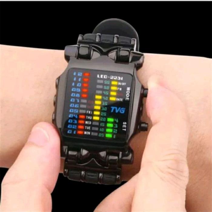 JAM TANGAN LED ANTI AIR/JAM TANGAN UNIK/JAM TANGAN PRIA
