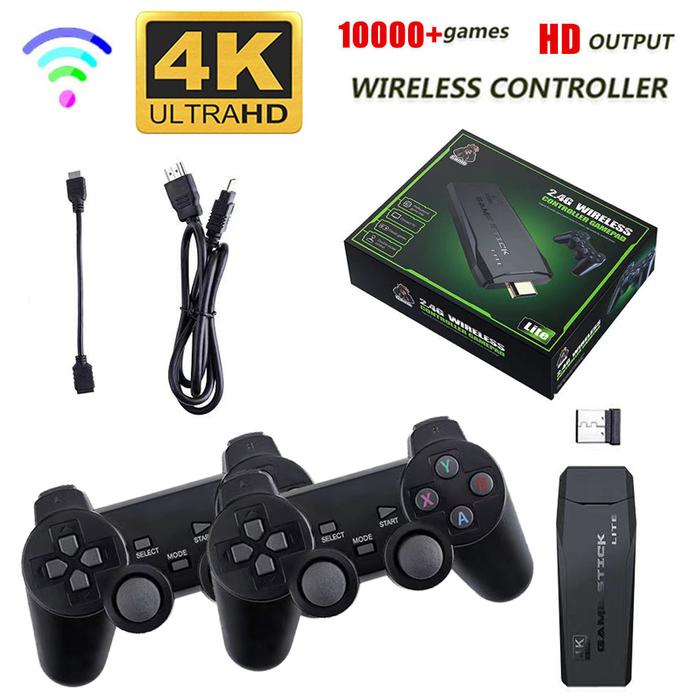 M8 Video Game Console 2.4G Double Wireless Controller Game Stick 4K