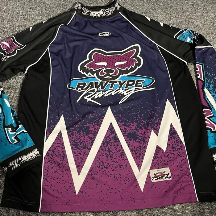 Original RawType Riot Tom Racing Motocross Jersey in violet color