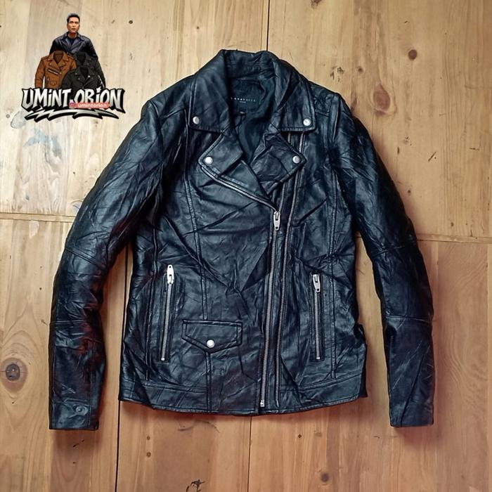 Jaket kulit pria ramones second Keren