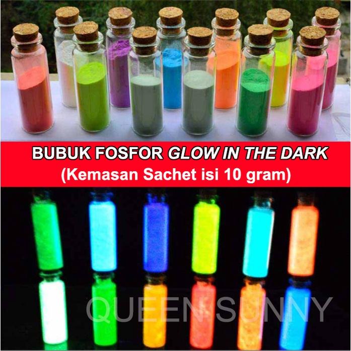 Bubuk fosfor glow in the dark paint serbuk fosfor in the dark powder MC119