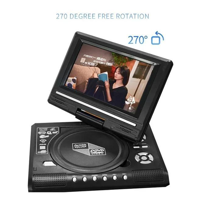 7.8 Inch Mini Dvd Cd Evd Disc Player Desktop Digital Smart Tv Players Remote Control Portable Travel