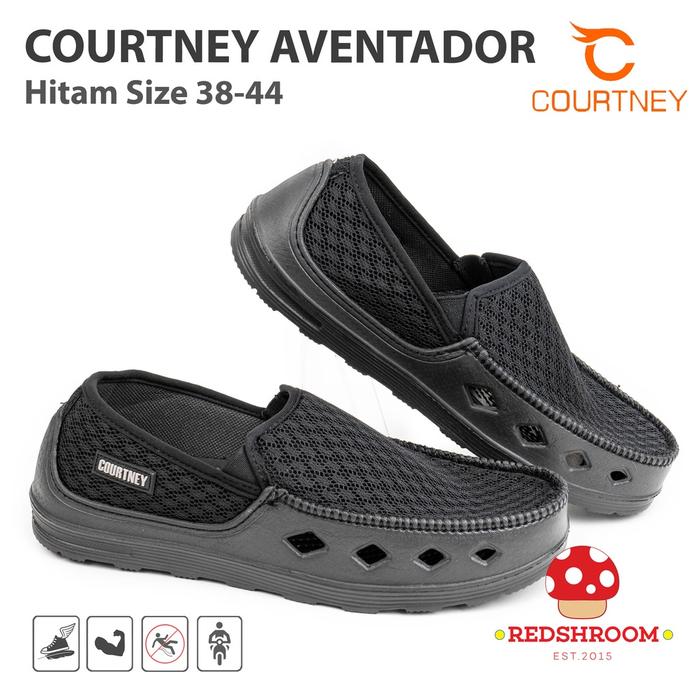 Sepatu Ardiles Courtney AVENTADOR Hitam Fashion Casual Lokal Ringan Nyaman Anti Slip