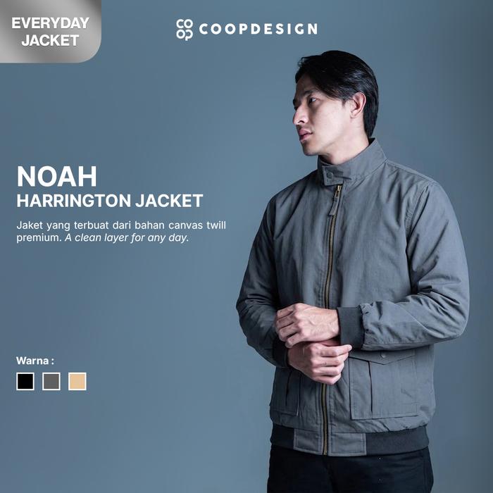 Coop Design - Noah Jaket Bomber Canvas Pria Windbreaker Unisex