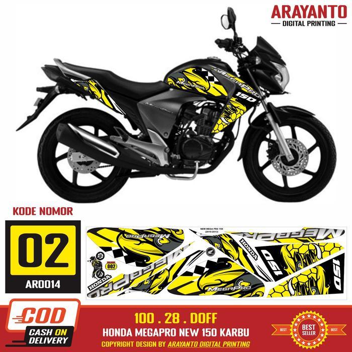 Stiker Striping Honda Megapro New 150 Karbu Variasi Decal Grafis AR001