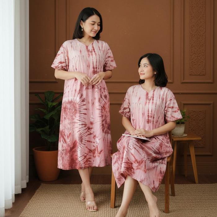 Batik Roro Syifa - Daster Kaos Tiedye Jumputan Murah Batik Pekalongan Handmade Premium