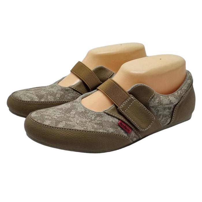 Sepatu Wanita Kickers Slip On Model  Velcro KC-204 Bahan MBtech Original & TPR Anti Slip Tersedia Uk
