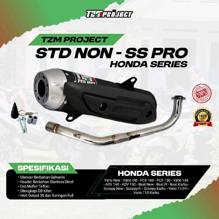 KNALPOT TZM PROJECT STD - NON SS PRO HONDA SERIES