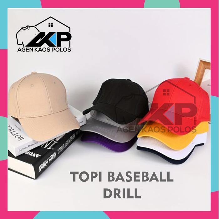 Ready Topi Baseball Polos Japan Drill Premium Pria Wanita | Topi Polocaps Polos
