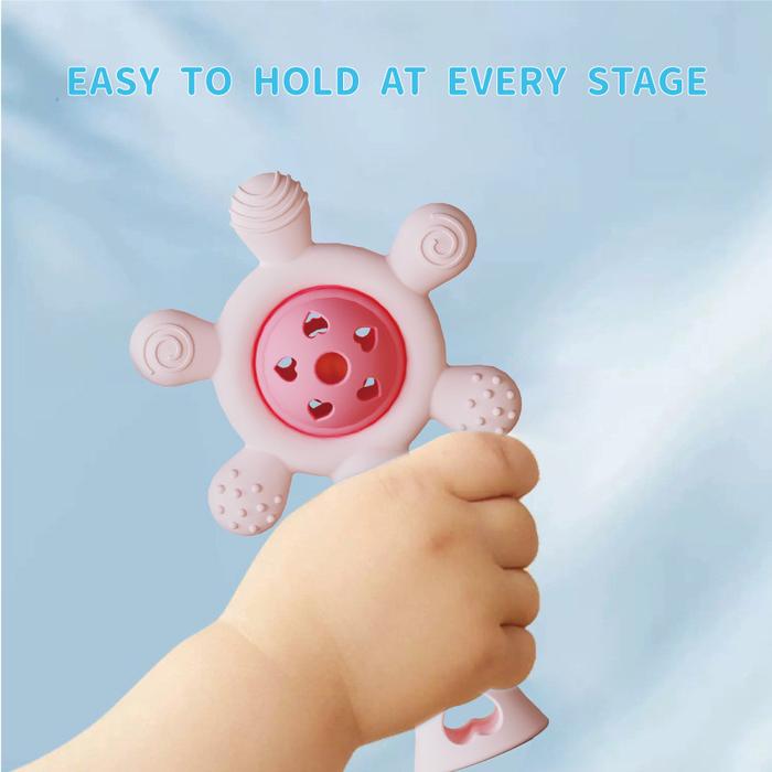 Baby Silicone Rattle / Mainan Bayi Silikon BPA Free / Silicone Rattle Teether Bayi Mainan / Permaina
