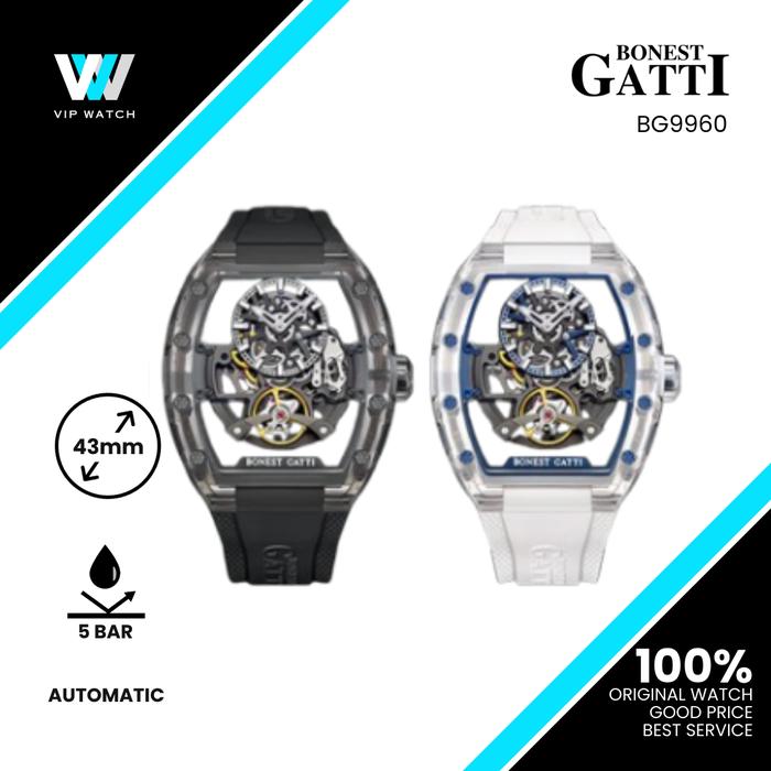 Bonest Gatti BG9960 Jam Tangan Pria Automatic 43mm 5 Bar Original Watch Good Price Best Service