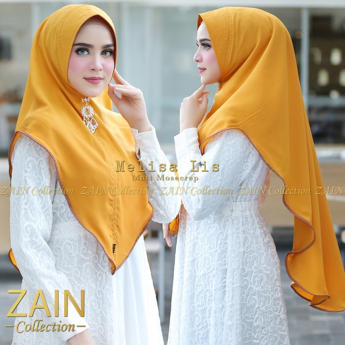 Jilbab Instan Syari Melisa Lis Bahan Moscrep Ori Zain Collection
