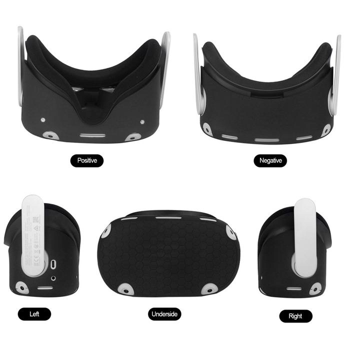 Rondaful Penutup Pelindung Headset Casing Lembut untuk Oculus Quest 2