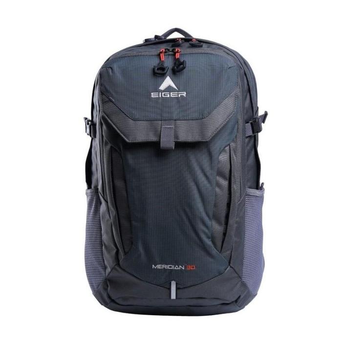 Tas Ransel Eiger Meridian 30L Black 2493 Laptop Backpack Traveling Dark Grey Original