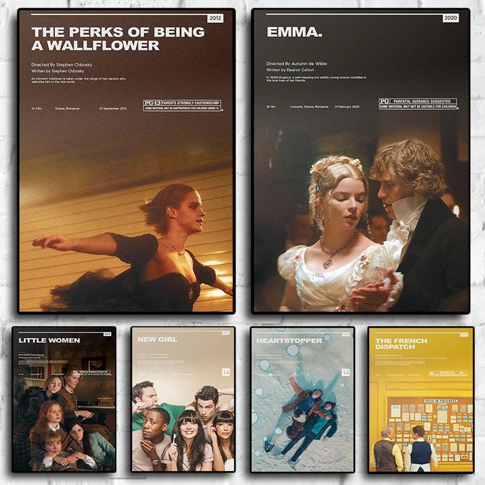 Emma 2020 The Perks of Being a Wallflower Minimalist Movie Painting