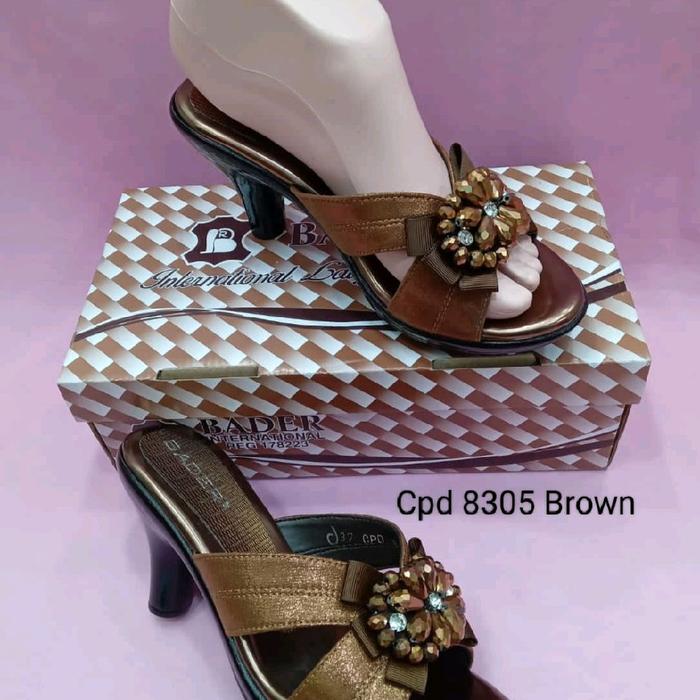 Bader Cpd 8305 Brown Sepatu Wanita Bertampilan Elegan dan Anti Slip dengan Desain Cantik