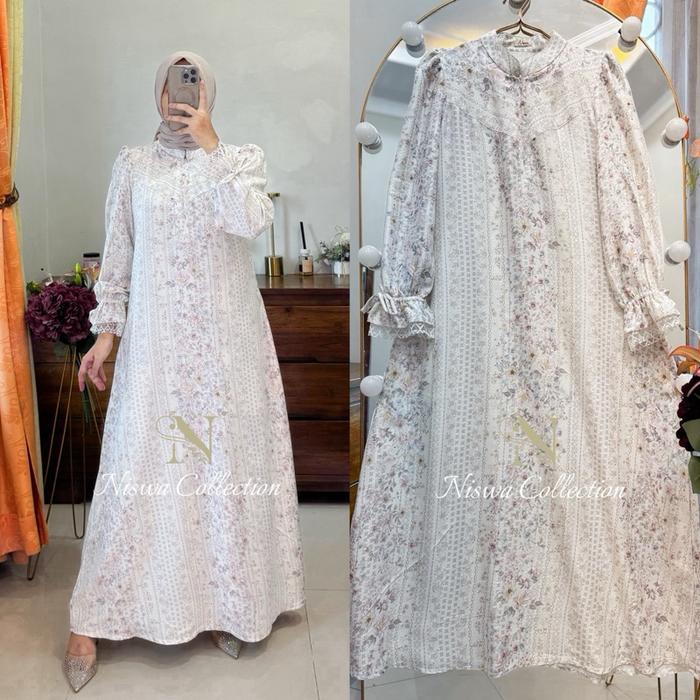 Aleza Dress Gamis Muslim Rayon Jaguard