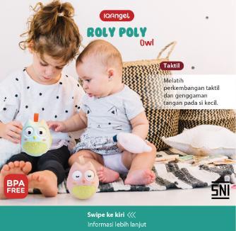 BABIESFIRST IQ0202 IQ ANGEL ROLY POLY OWL TOY Rattle Mainan Bayi - Brown