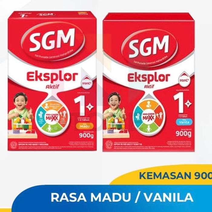 SGM Ekplor 1+ Vanila 900gr & Madu 900gr Susu Pertumbuhan Anak untuk Baby Stroller