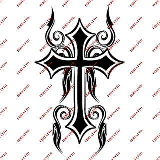 Tato Temporer Salib Tato Kecil Stiker Tato Yesus Kristus -RESY 1-6 - RESY 1 (5cm)